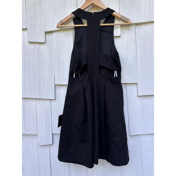 Lulus Cut out and About Black Skater Dress Small NWT - Picture 8 of 13